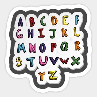 Alphabet Shirt Sticker